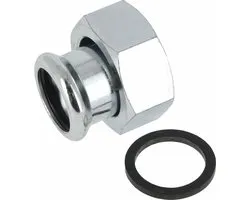 Bonfix C-staal M 22mm x 3/4inch persfitting wartelkoppeling binnendraad FxRp (pressfitting staalverzinkt cv)