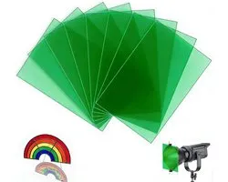 Set van 8 Groene Warmtebestendige Kleurfilters voor LED Lampen en Studio Flitsers, A4 Kleurcorrectie, Fotografie en Video Accessoires