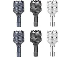 6pcs Drone Controller Sticks - Mini Drone Controller Thumb Sticks - Vervangingen van Drone Joystick - Compatibel met DJI Mini 3 Pro - DJI RC Smart Controller Accessoires - (Zilver Zwart Blauw)