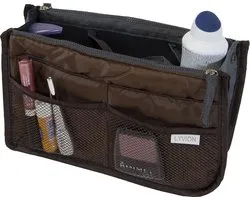 LYVION - Tas Organizer - Bag in Bag - Bag Organizer - 11 Vakken en Ritssluiting - Bruin