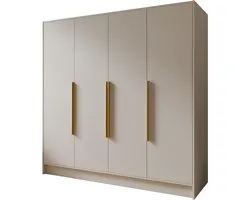 Kledingkast Goya I 200 cm (kasjmier, gouden handgrepen)