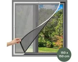 STACK® Universele Raamhor Magnetisch - 150×150cm - Wit - Vliegenraam op Maat - Universeel Horrengaas & Muggengaas - Insectenhor voor Ramen - Inkortbaar Horgaas - Raam Hor