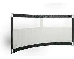 Gebogen windscherm ESVO Mistral 300 met 2 smalle ramen PVC
