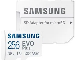 Samsung Evo 256GB micro SD class 10 - met adapter R95MBs/ W90