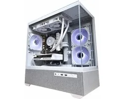 Gaming PC Wit Ryzen 5 5500, 16GB DDR4 RAM, RTX 5060 8GB, 1TB SSD, Win 11 Home - A RGB behuizing
