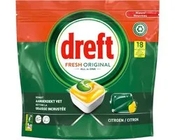 Dreft - Vaatwas - Capsule - Fresh Original - All in One - Citroen - 18wb