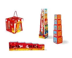 Scratch Build & Play: STACKING TOWER Circus 5 pièces 13.5x13.5xH58cm, en carton, en boîte 15x15x15cm, 12m +