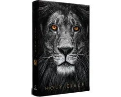 Holy Bible: Medium Format Large Print Lion of Judah Hardcover