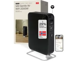 Mill Gentle Air OIL2000WIFI3 Olieradiator 2000W – Tot 34 m² – Energie-efficiënt & Stil – Bediening via App – Noors Design – 5 Jaar Garantie