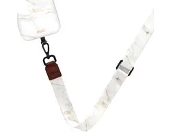 MIO Lanyard Universeel Nylon Telefoonkoord / Telefoonketting White Marble