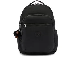 kipling rugzak met laptopvak Back To School Seoul Backpack True Black zwart