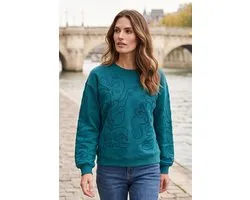 DIDI Dames Sweater Happiness Green Mystara cord embro maat 38