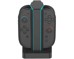 Turqero - Joy-Con Oplader - Nintendo Switch 2 - voor 4 Joy-con Controllers - met RGB Verlichting