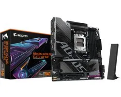 Carte mère GIGABYTE B840M AORUS ELITE WIFI6E, processeur AMD B840 Socket AM5 micro ATX