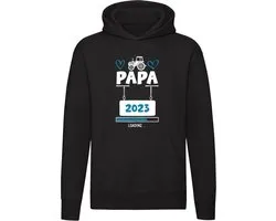 Sweat à capuche Papa Loading 2023 | père | garçon | grossesse | Enceinte | nourrisson | Unisexe | Pull | Sweat | Capuche | Noir