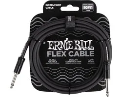 Ernie Ball 6434 Flex Cable Gitaarkabel Zwart 3 Meter