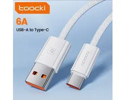 Câble Toocki USB-C vers USB-A - Chargeur rapide 66 W - Chargeur Fast - 1,5 mètre - Câble de charge - Cordon - pour iPhone 15/16 iPad, MacBook, Samsung Galaxy S24/S23/S22/A55/A54/A53,- Oppo - Xiaomi - Tablettes- Nintendo etc.