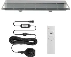 ExcelValley - Barrière anti-déversement en Acryl pour cascade 135 mm (5,3 po) pour piscine, spa ou étang [LED : oui] | 45 cm - 17,72"]