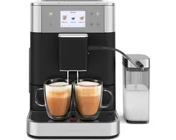 Machine à expresso entièrement automatique KitchenAid KF7 - Écran tactile, plus de 20 options de recettes, mousseur à lait automatique et cycle de nettoyage, remplissage de 2 tasses à la fois - Volcano Black