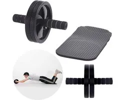 Ab Wheel - Trainingswiel - Buispierwiel - AB Roller - Buikspier Trainer - Met Yogamat - Fitnessmat - Buikspier Trainen - Inclusief EBOOK