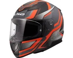 Casque intégral LS2 FF353 Rapid II Flitz noir mat orange gris XXXL