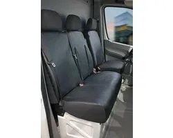Housse de siège de voiture Transporter Fit simili cuir anthracite pour VW Crafter, Mercedes Sprinter, canapé simple et double