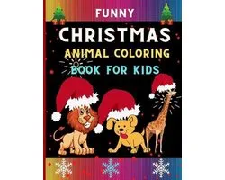 Funny Christmas animal coloring book for kids