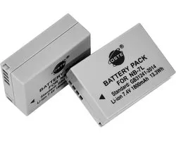 DSTE 2pcs NB-7L NB-7LH replacement battery battery compatible with Canon PowerShot G10, G11, G12, SX30 - ShopVlot