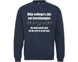Les collègues qui portent des pulls de Noël sont comme des lumières de Noël | Ugly Christmas Pull Femme Homme | cadeau de Noël | Paquet de Noël | Marine | taille L.