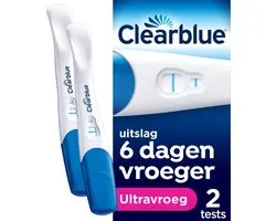 Clearblue Zwangerschapstest Ultravroeg (10mIU) - Uitslag 6 Dagen Eerder - 2 Testen
