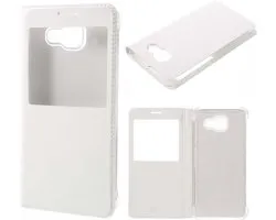 Smart Sview Case Flip cover hoesje Samsung Galaxy A3 2016 wit