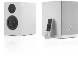 AUDIOPRO Audio Pro A28 W Smart Multiroom Actieve Boekenplank Luidsprekers - Audio Pro Multiroom (Linkplay) - Ruimtecorrectie - 2x75W Speakers - Wit