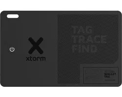 Xtorm Waterproof WalletTag - Traqueur - Localisateur de clés pour Apple & Samsung - Traqueur Apple - Tag Smart Tracker Bluetooth pour bagages/sacs - Air- Tag - Traqueur Bluetooth - Étanche IP67 - Noir - 1 pièce (adapté pour Apple iOS & Android)