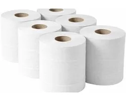 Jantex centrefeed handdoekrollen wit 6 rollen
