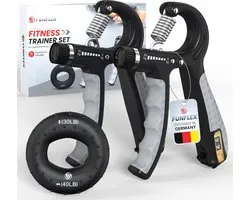 SnelShoppen - FUNFLEX Hand Finger Trainer Set, Verstelbare Grip Strength Trainer, Handtraining, Voorarm Trainer, Ergonomisch, Tot 60 kg Weerstand