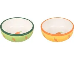 Flamingo - Flamingo Ibo - Eet- En Drinkpot Knaagdier - Eetpot Knaagdier Ibo Keramisch Groen 13cm 310ml - 1st - 1pce