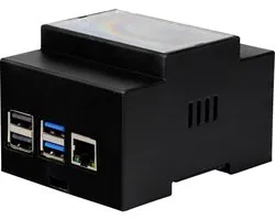 Porte-rail DIN Joy-it Convient pour la série : Raspberry Pi® 4 Pour montage sur rail DIN Noir