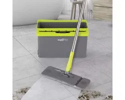 MAXXMEE Vloermop met emmer - Schoonmaakset - Groen
