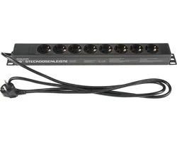 MUSIC STORE 19" Power Strip - 8x Schuko 1HU - PA accessoire