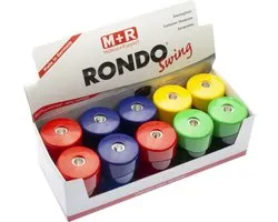 Mobius & Ruppert puntenslijper Möbius & Ruppert enkel Rondo Swing assorti kleuren display 10 stuks