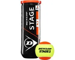 Balles de tennis Dunlop Stage 2 orange / jaune - 3 pièces