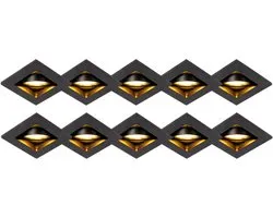 QAZQA qure - Spot encastrable - 1 lumière - L 10 cm - Noir