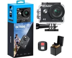 Action Camera AKASO EK7000 – 4K 30FPS – 20MP – WiFi – Caméra étanche jusqu'à 30M – EIS – Zoom 4x – Grand angle 170° – Télécommande 2.4G