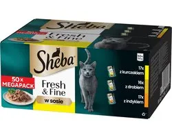 Karma dla kota SHEBA Fresh & Fine Drobiowe smaki (50 x 50 g)