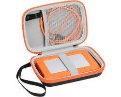 Storage Bag Compatible with for LaCie Rugged Mini 1TB/2TB/4TB/5TB External Hard Drive Portable HDD,Storage Holder for Hard Drives for Mac and PC Computer & USB 3.0 2.0 Cable SD Cards