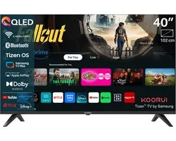 Koorui Tizen by Samsung Smart TV - QLED Full HD - 40 pouces/102 cm - Applications de streaming - AirPlay - Mode Hôtel - HDMI x3, USB x2, CI+ - Triple Tuner DVB-T/T2/S/S2/C - Design sans cadre - Assemblé à Eindhoven - K40Q1FQ-T8