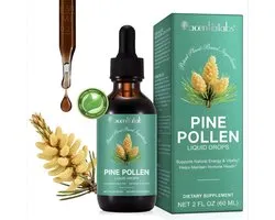 Gouttes de pollen de pin Kahil 60ml Extrait liquide de pollen de pin Teinture Vegan Sans sucre