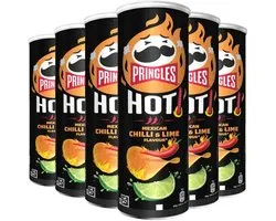 Pringles - HOT Mexican Chilli & Lime - 6 x 160 gr - Voordeelverpakking