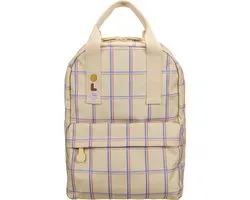 Ole rugzak tartan - vanilla - 35 cm