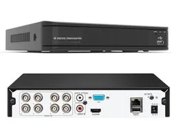 Zyrex® Videorecorder - Videorecorder vhs - Vhs speler - 8-Kanaals HD 1080P- Zwart - 23cm x 23cm x 5cm